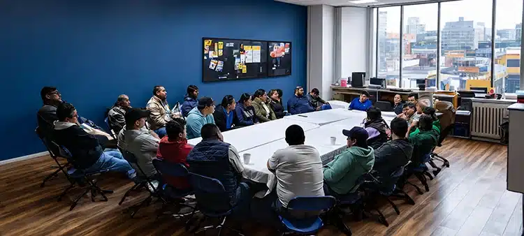 Reunión del equipo operativo de Transportes Durán en Puebla